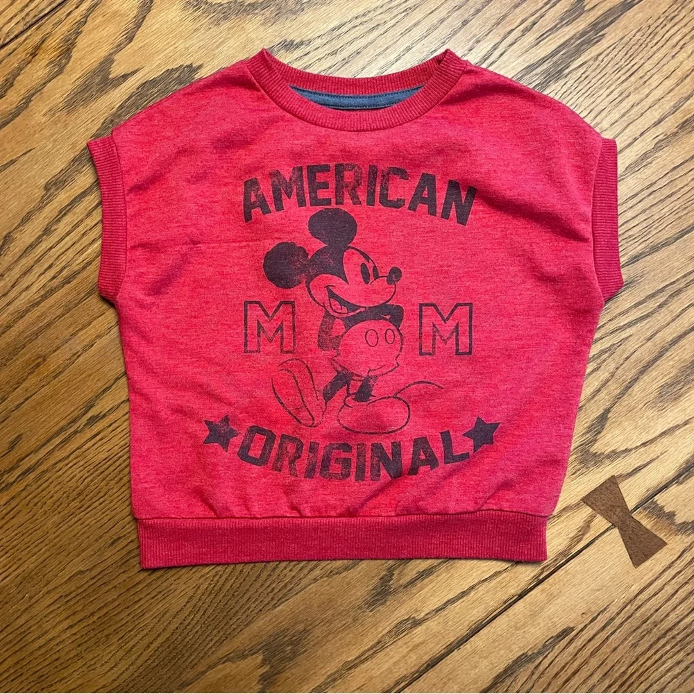Disney Brand Red Mickey Mouse Kids Tee 3T